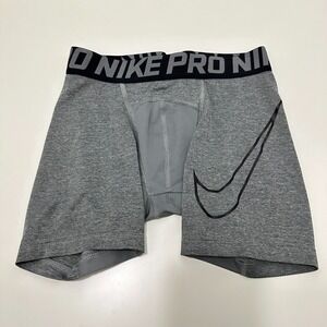 Nike Boy Youth Pro Compression Shorts Medium Gray Stretch Base Layer Sports‎